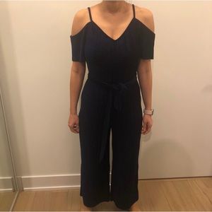 Topshop velvet jumpsuit